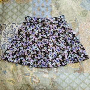 Forever 21 | Y2K Floral Button-Up Skater Skirt